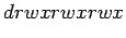 $\displaystyle drwxrwxrwx$